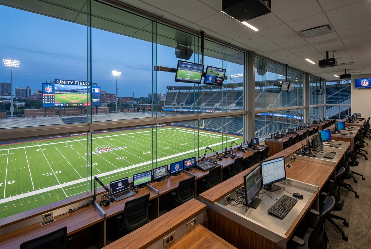 Pro stadium press level on game day