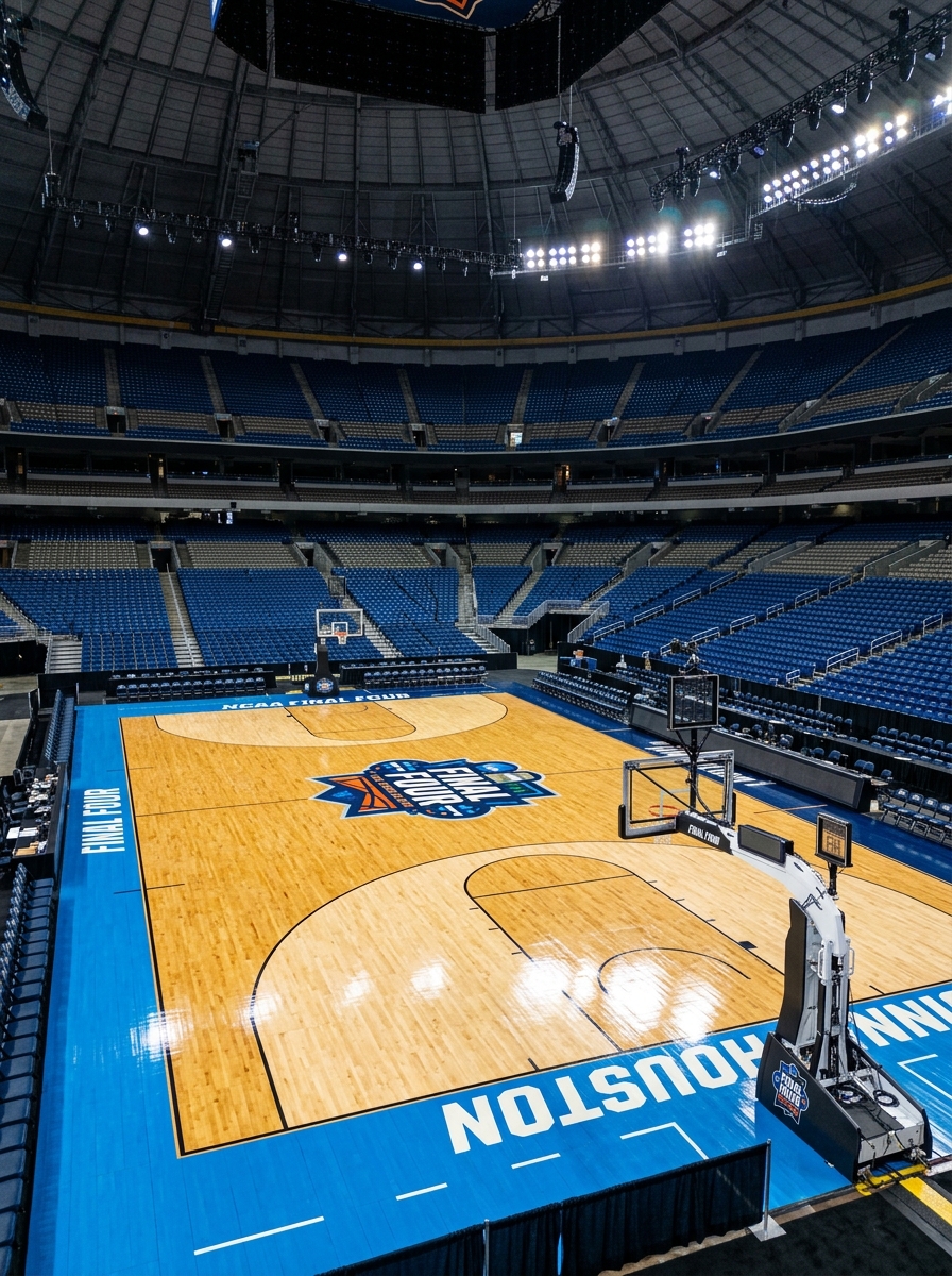 Final Four floor before tipoff